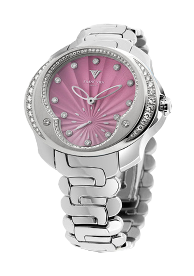 FRANC VILA LADIES PARENTHESIS 80Q.SS.SP.ROS PINK DIAMOND DIAL WATCH FRANC VILA LADIES PARENTHESIS 80Q.SS.SP.ROS PINK DIAMOND DIAL WATCH