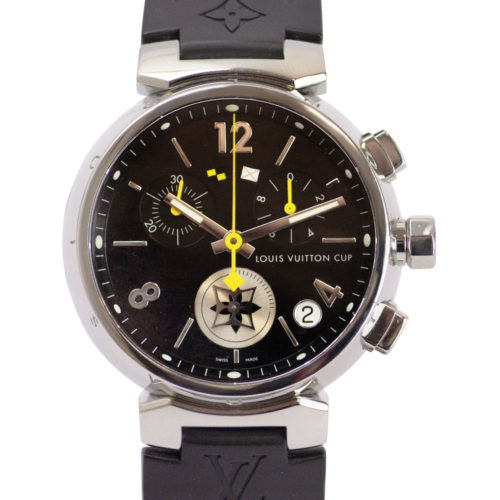 Louis Vuitton Tambour Lovely Cup Q11BG0 Noir Large Chronograph Watch