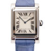 Cartier Platinum Tank à Vis Collection Privée Silver Guilloche Dial Watch