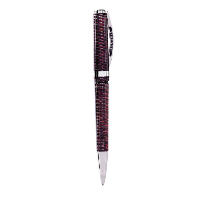 Visconti Wall Street Regular Celluloid Red Ballpoint Pen