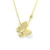18k Yellow Gold 0.62ctw Diamond Butterfly Necklace