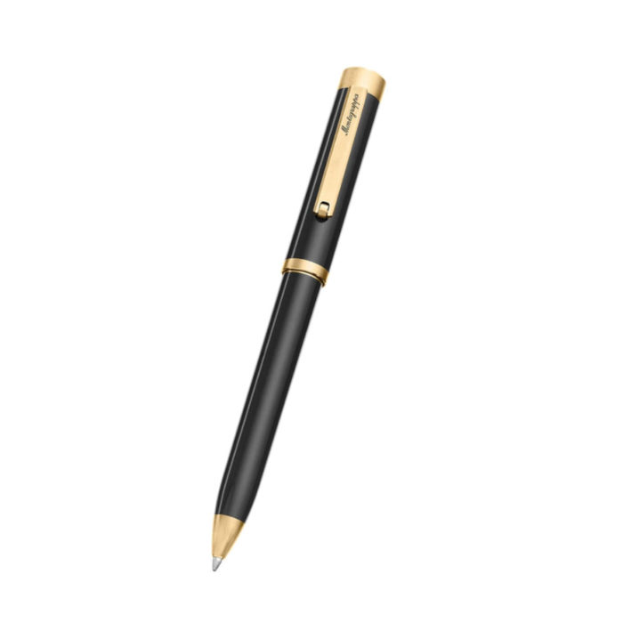Montegrappa Zero Yellow Gold Plated and Black Ballpoint Pen Montegrappa Zero Yellow Gold Plated and Black Ballpoint Pen