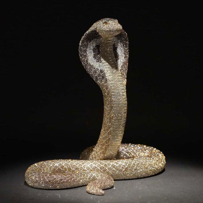 Clarita Brinkeroff Swarovski Stellux Crystal King Cobra