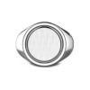Zancan 925 Sterling Silver Round Satin Signet Ring Zancan 925 Sterling Silver Round Satin Signet Ring
