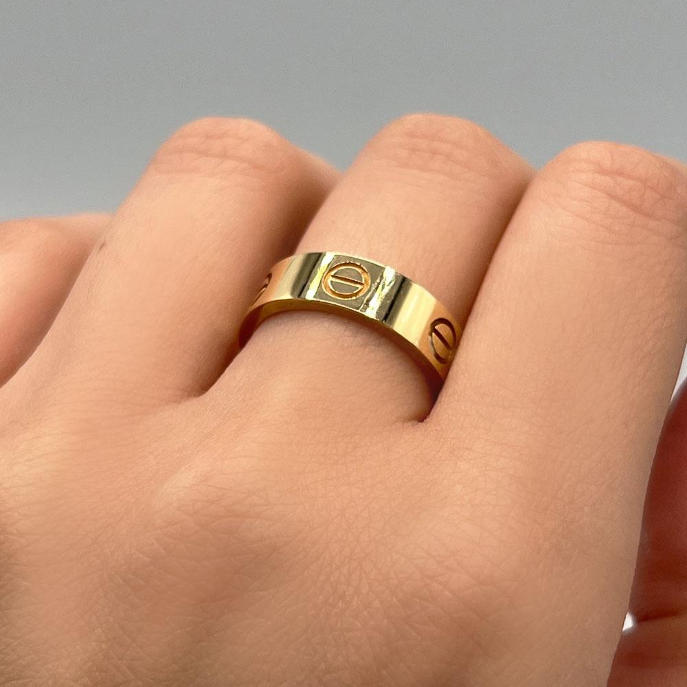 Authentic Cartier Love Ring 18k Yellow Gold Size 53