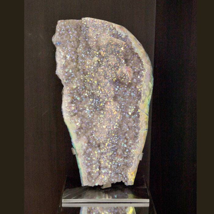 Angel Aura Amethyst on Custom Chrome Stand