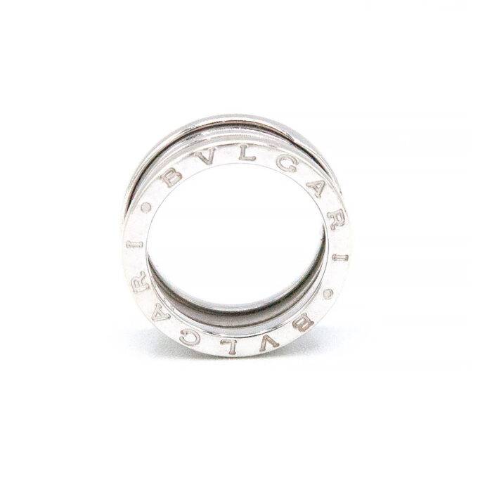Authentic Bvlgari B.Zero1 Three-band 18k White Gold Ring Size 53
