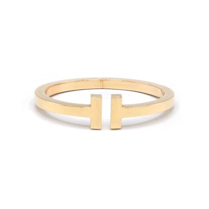Tiffany & Co. T Square 18k Rose Gold Bracelet, Size Medium