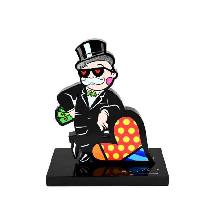 Romero BRITTO MR MONOPOLY Limited Edition Sculpture