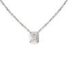 18k White Gold 0.52ct Emerald Cut Diamond Bezel Set Pendant Necklace 18k White Gold 0.52ct Emerald Cut Diamond Bezel Set Pendant Necklace