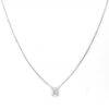 18k White Gold 0.52ct Emerald Cut Diamond Bezel Set Pendant Necklace 18k White Gold 0.52ct Emerald Cut Diamond Bezel Set Pendant Necklace