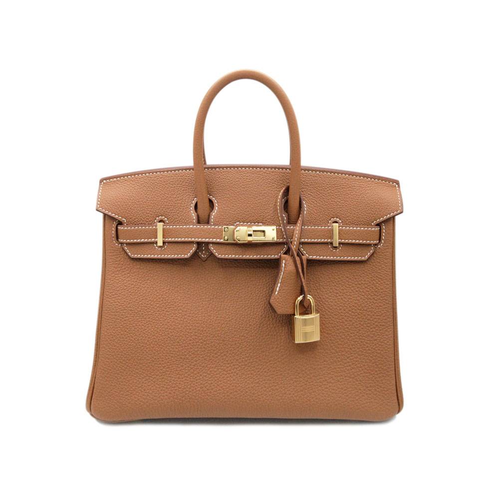 Hermes Birkin 25 Veau Togo Gold Handbag, GHW in Box 2023