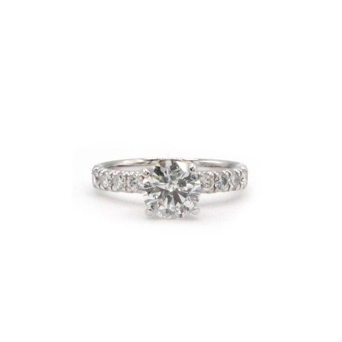 14k White Gold 1.23ct Round Brilliant Diamond Solitaire Engagement Ring 14k White Gold 1.23ct Round Brilliant Diamond Solitaire Engagement Ring