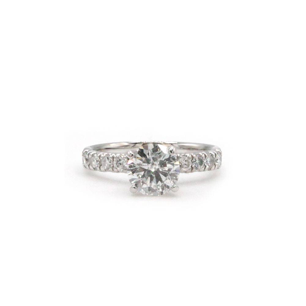 14k White Gold 1.23ct Round Brilliant Diamond Solitaire Engagement Ring