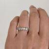 18k White Gold 1.19ctw Mixed Cut Diamond Band Ring