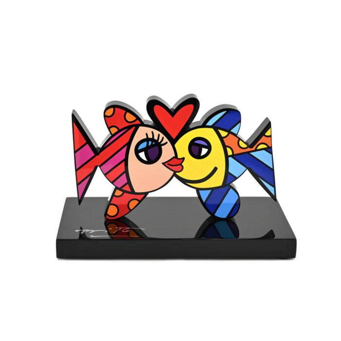 Romero BRITTO DEEPLY IN LOVE (Black Base) Limited Edition Art Sculpture
