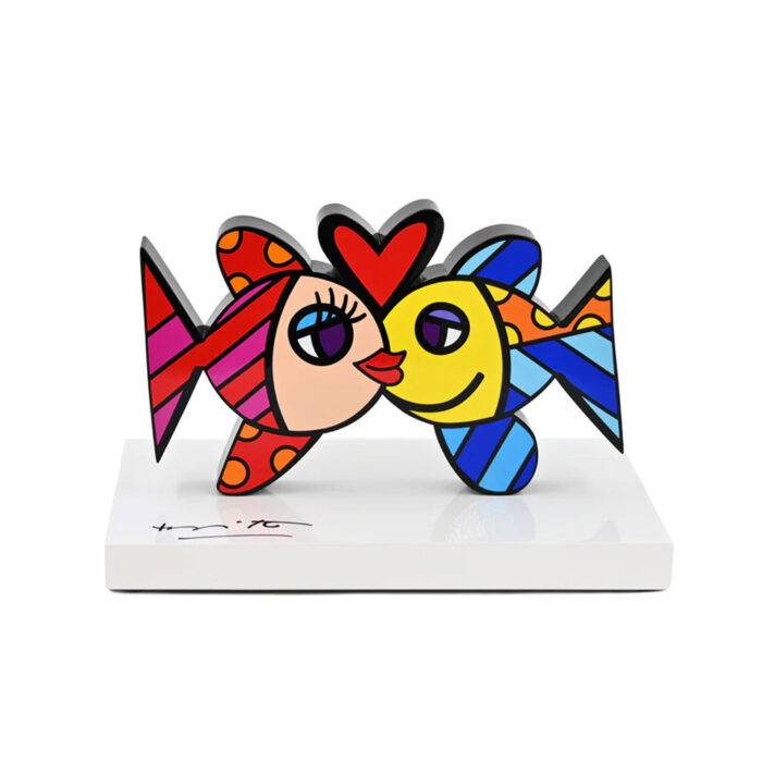 Romero BRITTO DEEPLY IN LOVE (White Base) Limited Edition Art Sculpture
