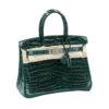 Hermes Birkin 30 Vert Fonce Shiny Niloticus Crocodile Palladium Hardware