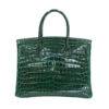 Hermes Birkin 30 Vert Fonce Shiny Niloticus Crocodile Palladium Hardware