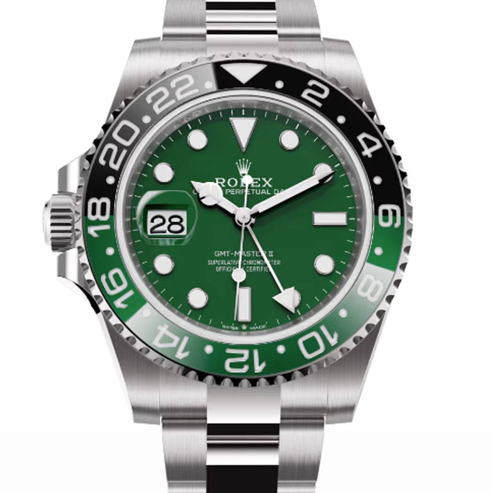 Rolex GMT-Master II 126729VTNR Green Dial 18k White Gold Watch
