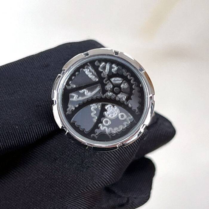 TF est. 1968 Watch Gears Palladium Dody Black PVD Cufflinks Model: CC-SS01B TF est. 1968 Watch Gears Palladium Dody Black PVD Cufflinks Model: CC-SS01B