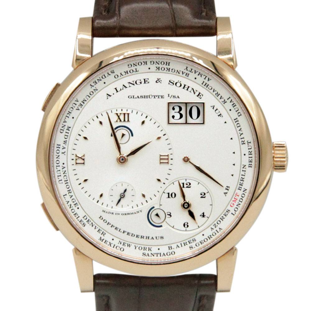 A. Lange & Sohne 116.032 Lange 1 Time Zone 18k Rose Gold Watch Box and Papers