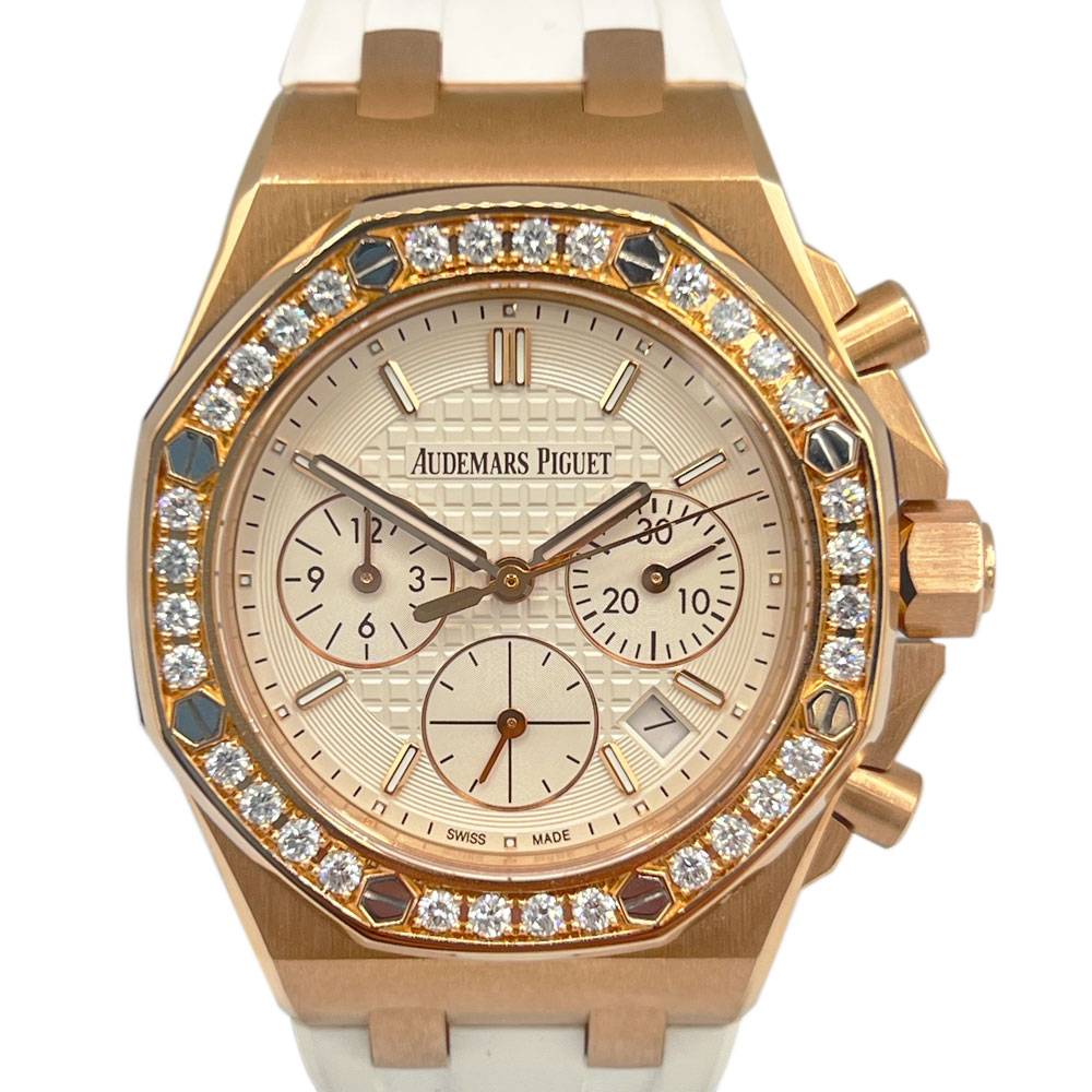 Audemars Piguet 26231OR.ZZ.D010CA.01 Rose Gold Lady Tapisserie 37mm Chrono Watch