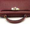 Hermes Kelly Mini 20 Rouge Chevre Mysore Handbag GHW, U-stamp in Box