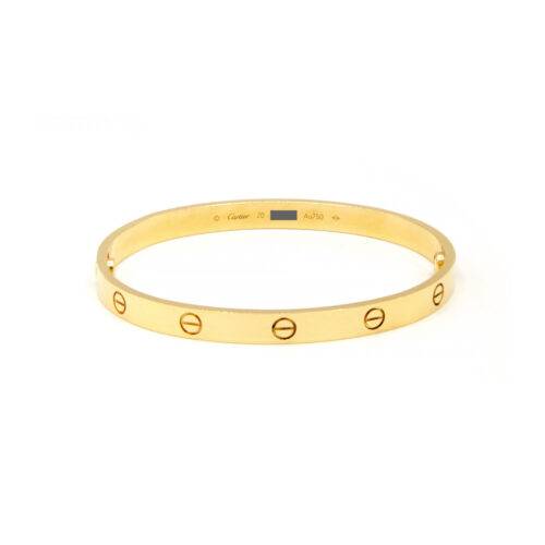Authentic Cartier 18k Yellow Gold Love Bracelet Size 20