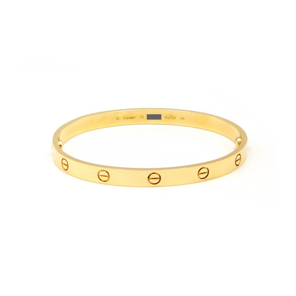 Authentic Cartier 18k Yellow Gold Love Bracelet Size 20