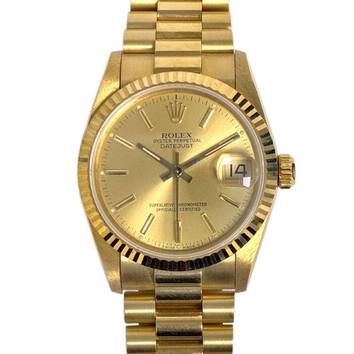 Rolex 68278 Datejust 18k Yellow Gold President Gold Stick Dial 31mm Ladies Watch Rolex 68278 Datejust 18k Yellow Gold President Gold Stick Dial 31mm Ladies Watch