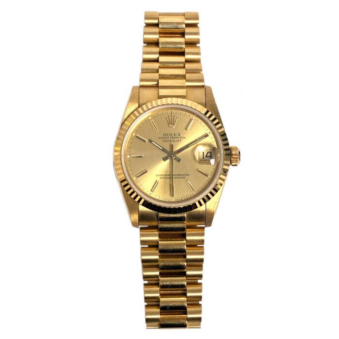 Rolex 68278 Datejust 18k Yellow Gold President Gold Stick Dial 31mm Ladies Watch Rolex 68278 Datejust 18k Yellow Gold President Gold Stick Dial 31mm Ladies Watch