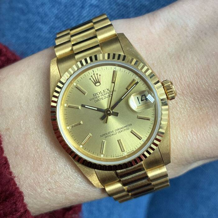 Rolex 68278 Datejust 18k Yellow Gold President Gold Stick Dial 31mm Ladies Watch Rolex 68278 Datejust 18k Yellow Gold President Gold Stick Dial 31mm Ladies Watch