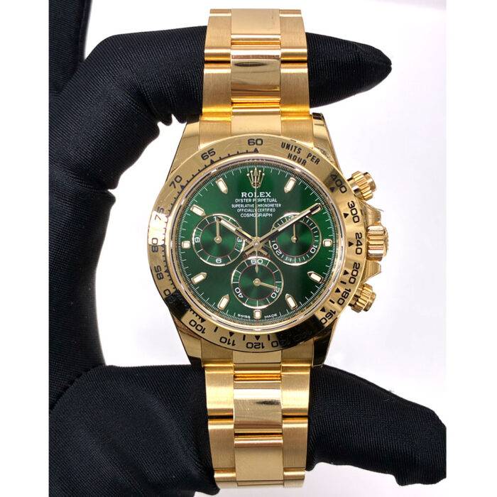 Rolex Daytona 116508 “John Mayer” 18k Yellow Gold Green Dial 40mm Watch Rolex Daytona 116508 “John Mayer” 18k Yellow Gold Green Dial 40mm Watch
