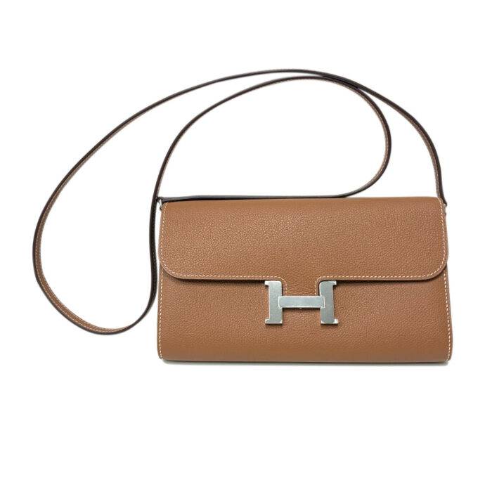 Hermes Constance Wallet To-Go Gold Togo Palladium Hardware in Box 2024