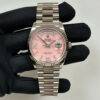 Rolex 128239 Day-Date 18k White Gold Pink Opal Diamond Roman 36mm Watch BNP 2020 Rolex 128239 Day-Date 18k White Gold Pink Opal Diamond Roman 36mm Watch BNP 2020
