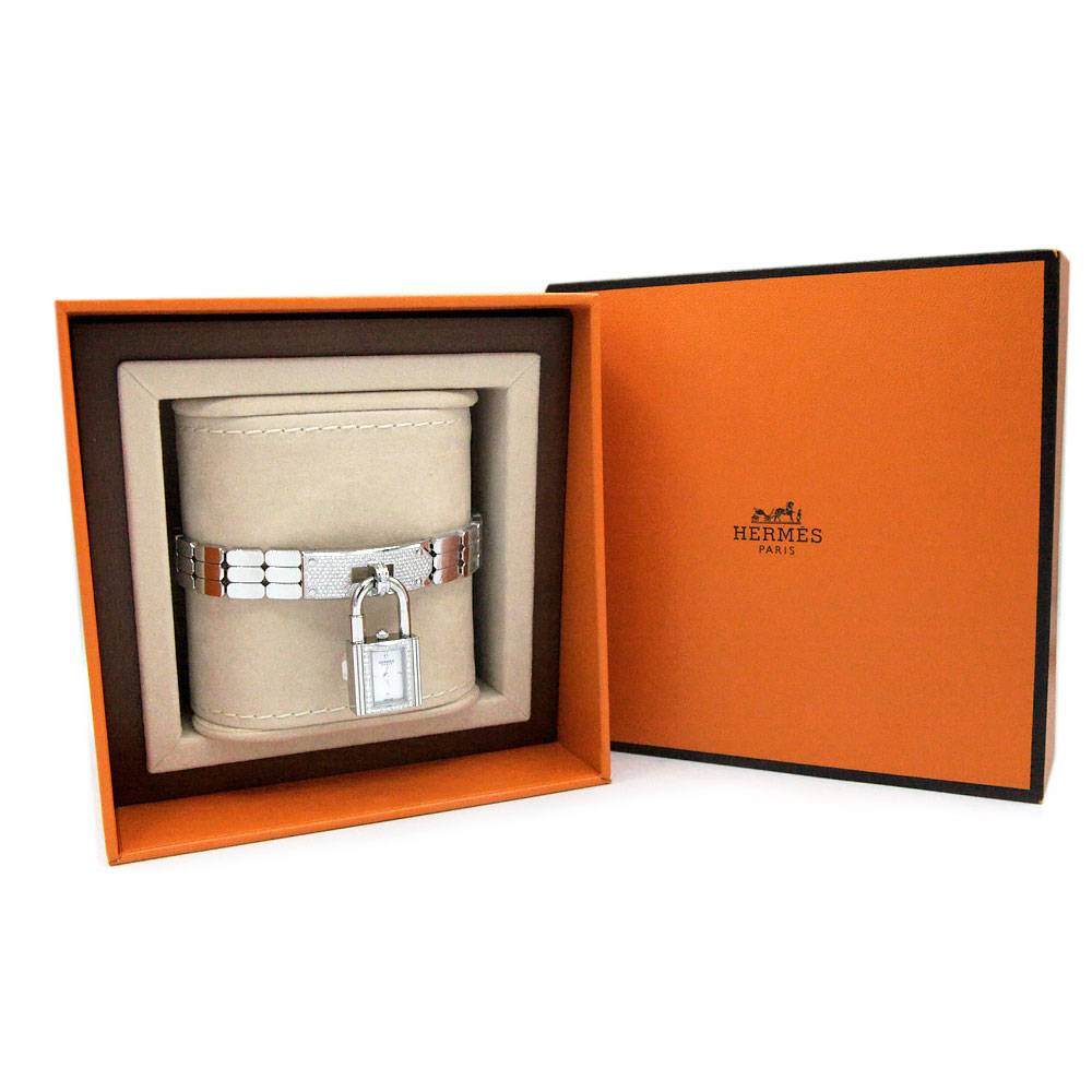 Hermes Kelly Watch Mini Model 16cm Stainless Steel and Diamonds BNP