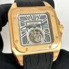 Cartier W2020019 Santos 100 Flying Tourbillon 18k Pink Gold LE Watch