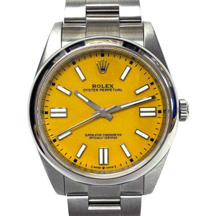 Rolex 124300 Oyster Perpetual Yellow Dial 41mm Stainless Steel Watch Rolex 124300 Oyster Perpetual Yellow Dial 41mm Stainless Steel Watch