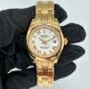 Rolex 80328 Pearlmaster White Roman Dial 18k Yellow Gold 29mm Ladies Watch