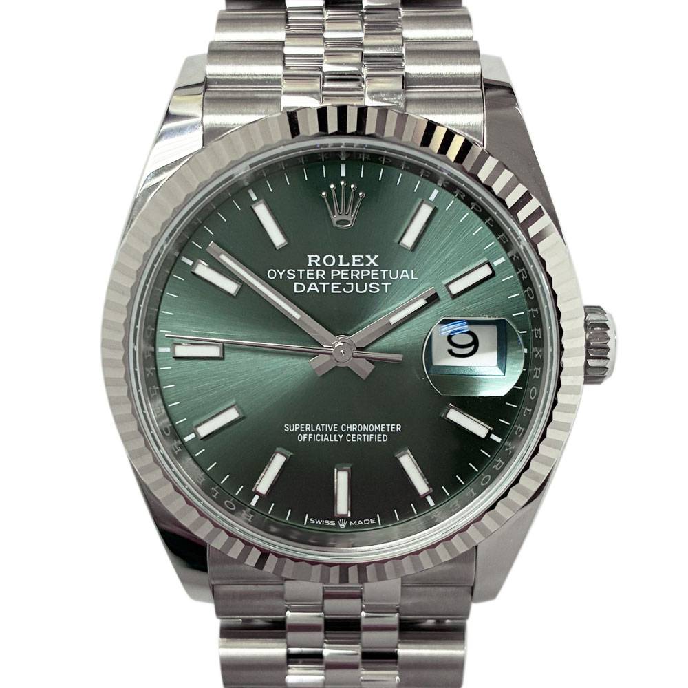 Rolex 126234 Datejust Mint Green Dial 36mm Stainless Steel Jubilee Watch 2026