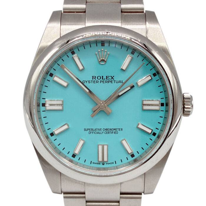 Rolex 124300 Oyster Perpetual Aftermarket “Tiffany Blue Dial” 41mm Watch