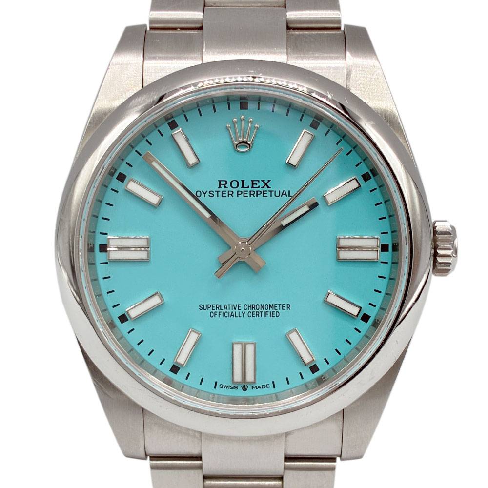 Rolex 124300 Oyster Perpetual Aftermarket “Tiffany Blue Dial” 41mm Watch