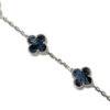 Van Cleef & Arpels Vintage Alhambra 5 Motif Blue Pietersite 18k WG Bracelet