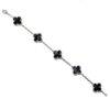 Van Cleef & Arpels Vintage Alhambra 5 Motif Blue Pietersite 18k WG Bracelet