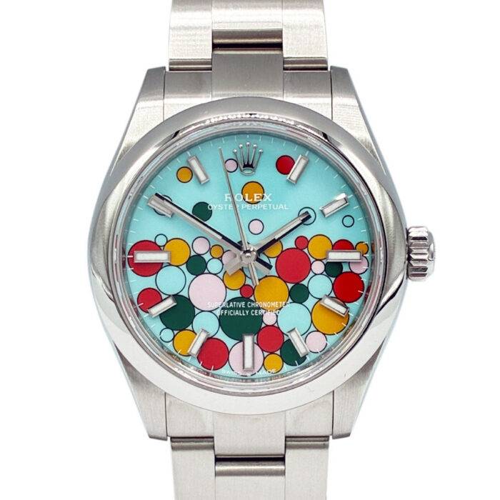 Rolex 277200 Oyster Perpetual Turquoise “Celebration” Dial 31mm Stainless Steel Watch