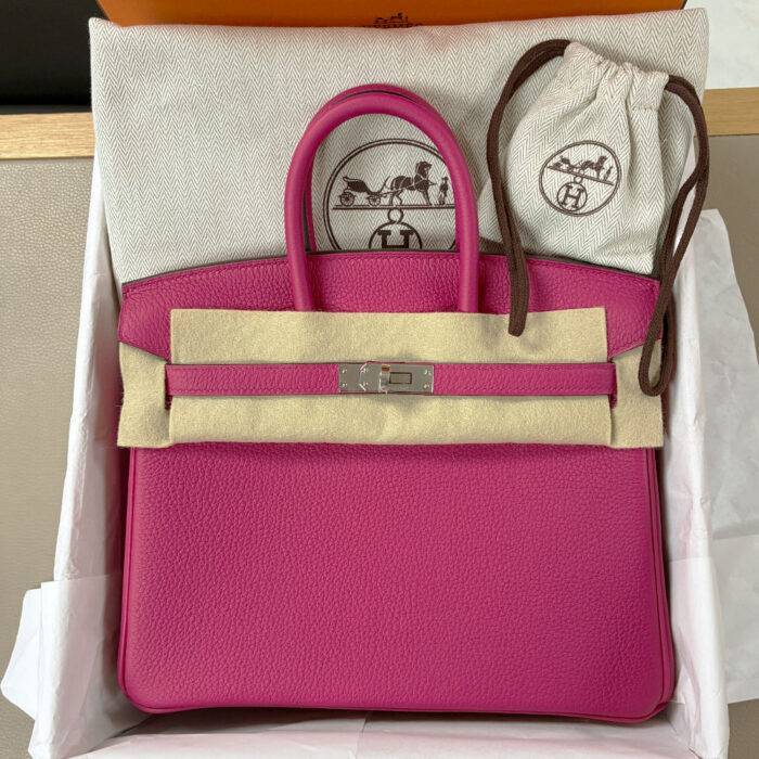 Hermes Birkin 25 Togo Rose Mexico Handbag, PHW in Box 2026