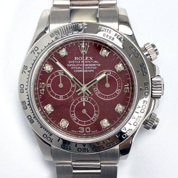 RARE Rolex 116509 Daytona Grossular Rubellite Diamond Dial 18k White Gold 40mm Watch