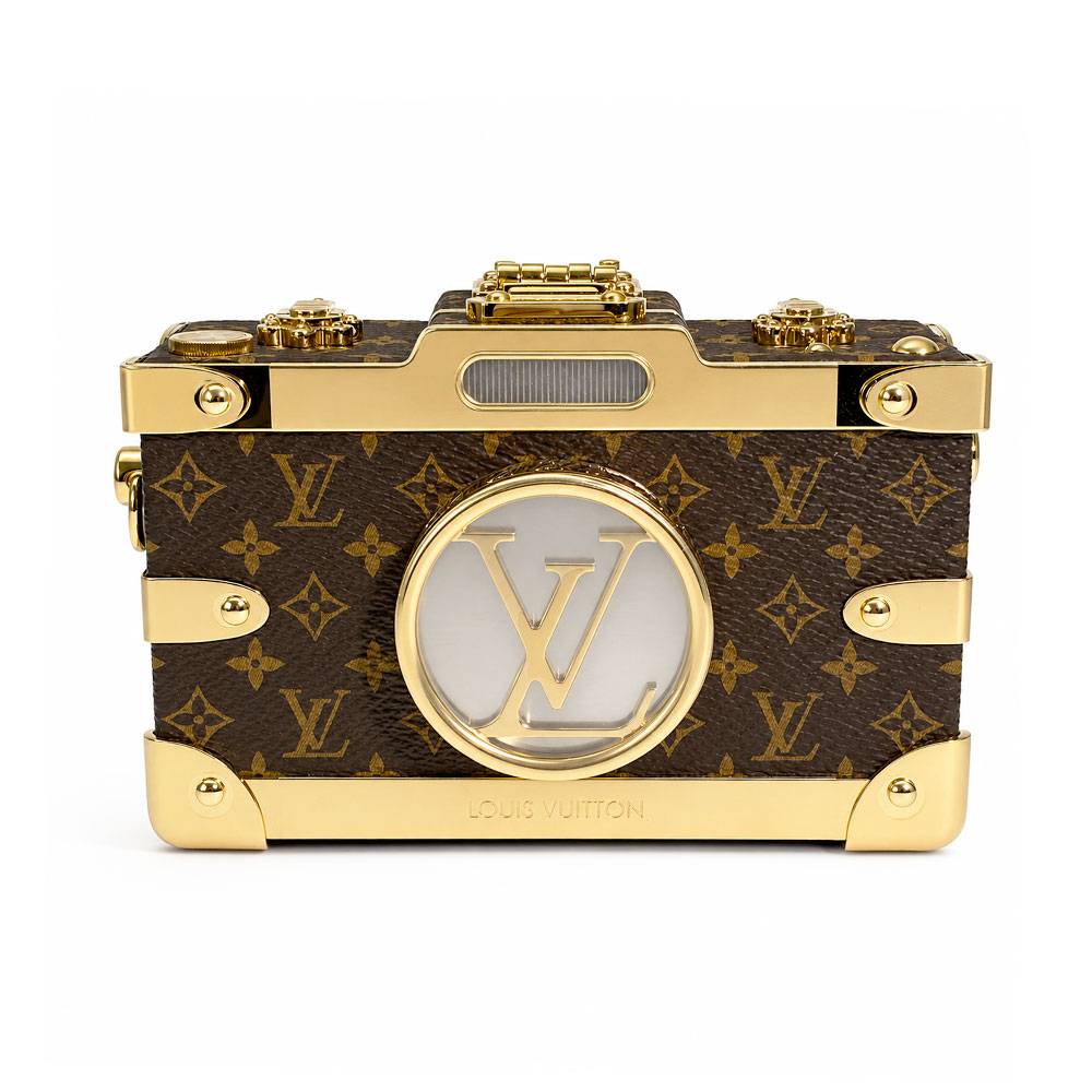 Louis Vuitton Limited Edition Pic Trunk Monogram Camera Handbag Purse in Box