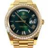 Rolex 228398TBR Day-Date Green Ombre Dial Diamond Bezel 18k Yellow Gold Watch Rolex 228398TBR Day-Date Green Ombre Dial Diamond Bezel 18k Yellow Gold Watch